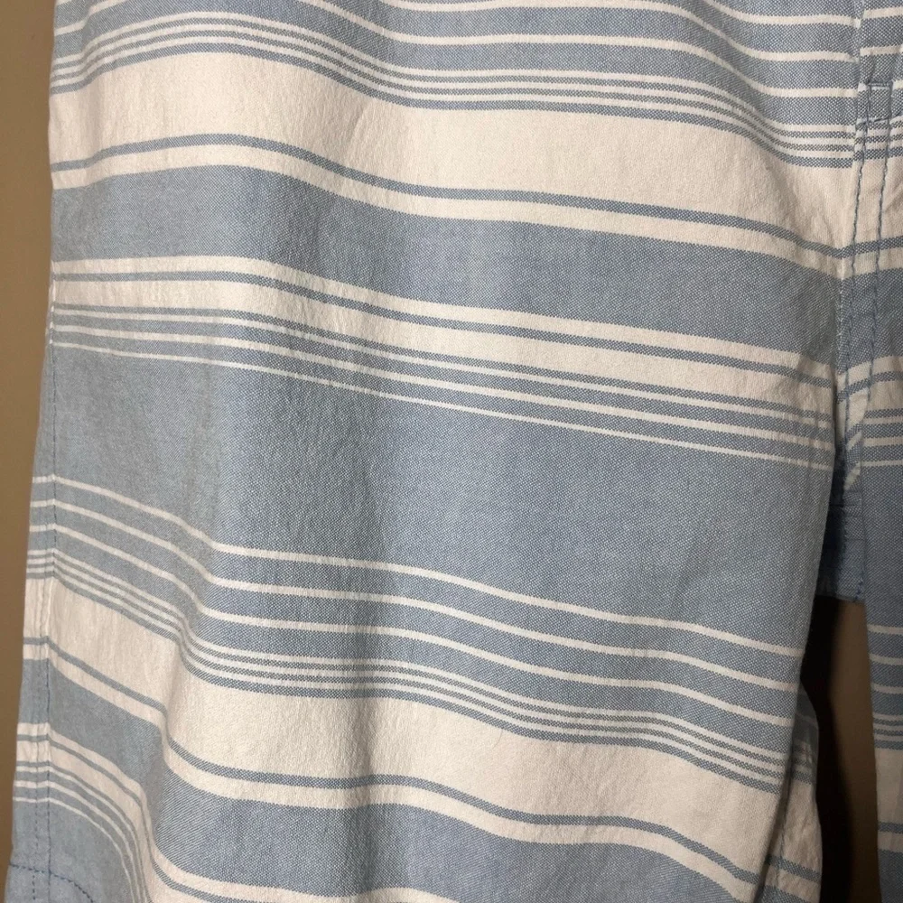 AEROPOSTALE Blue Striped‎ Woven Cotton Shorts Size 38 Waist Casual Y2K Style